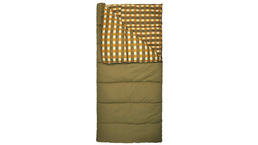 Slumberjack South Fork Sleeping Bag, 15/25 Degrees, Olive, Long, 51734920OV