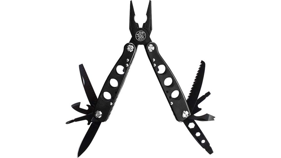Smith &amp; Wesson 15 Function Multitool,Black w/Nylon Belt,Clam Pack SWMT1CP
