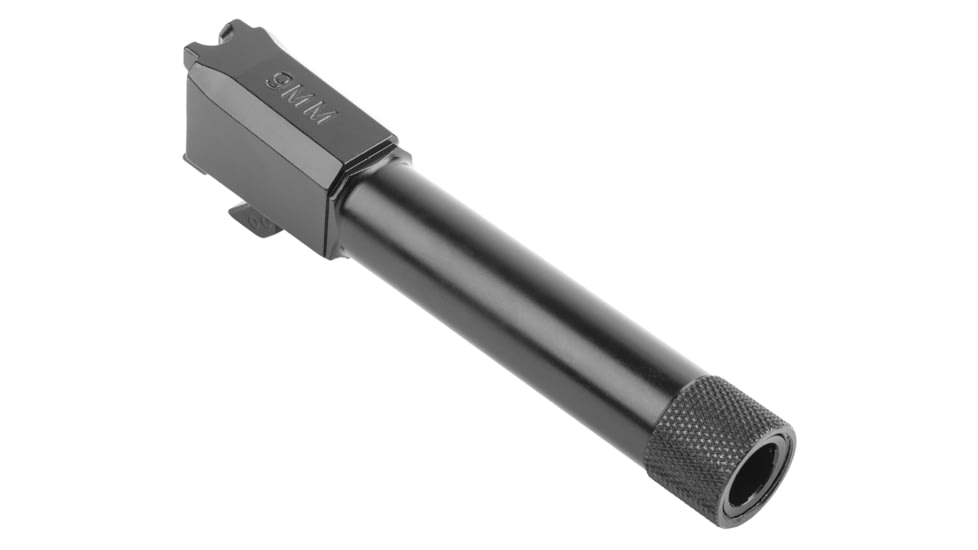 Smith &amp; Wesson M&amp;P Shield/Shield Plus 9mm Luger Threaded Pistol Barrel, 3.7in, 1/2x28, Black, 13882