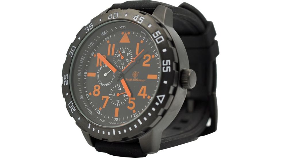 Smith &amp; Wesson Calibrator Watch, Orange/Black SWW-877-OR