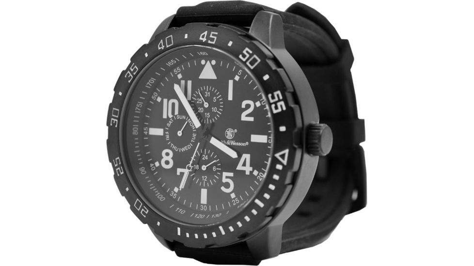 Smith &amp; Wesson Calibrator Watch, White/Black SWW-877-WH