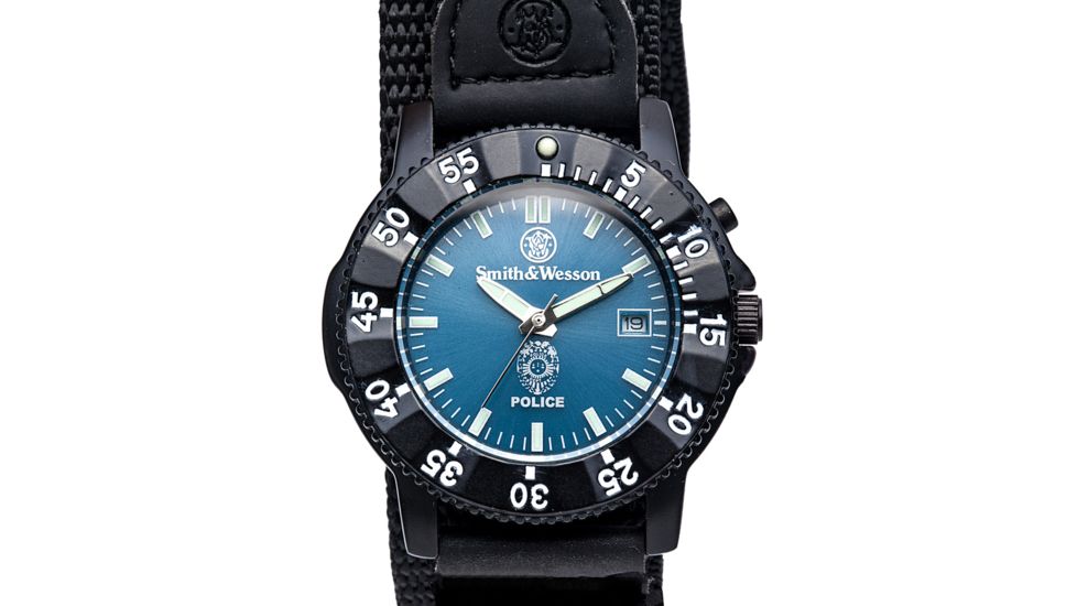 Smith &amp; Wesson Police Watch - Blue Dial, Nylon Strap SWW-455P SWW-455P