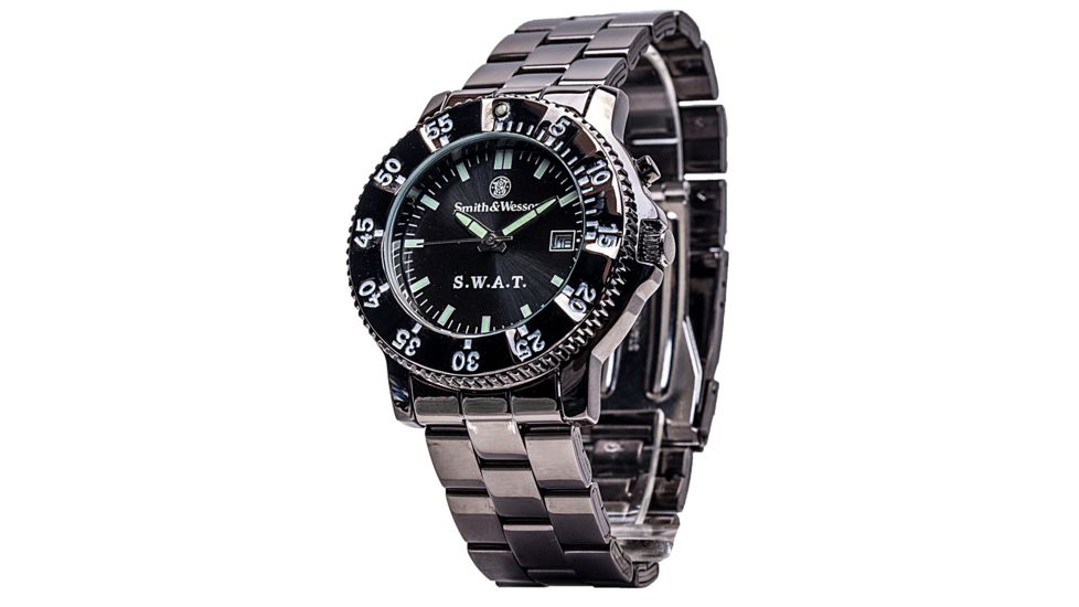 Smith &amp; Wesson S.W.A.T. Watch - Back Glow, Metal Band SWW-45M SWW-45M
