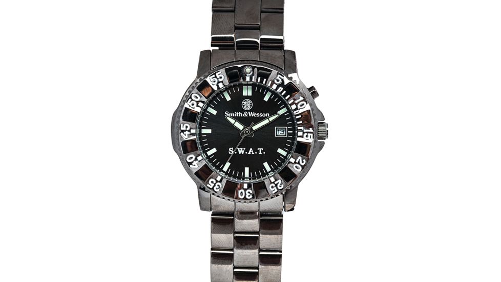 Smith &amp; Wesson S.W.A.T. Watch - Back Glow, Metal Band SWW-45M SWW-45M