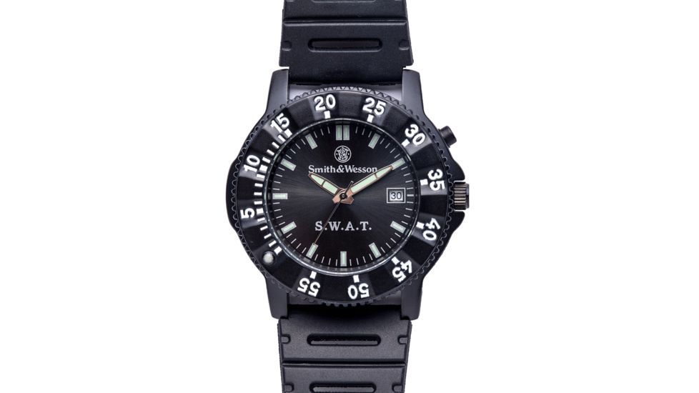 Smith &amp; Wesson S.W.A.T. Watch - Back Glow, Rubber Band SWW-45 SWW-45