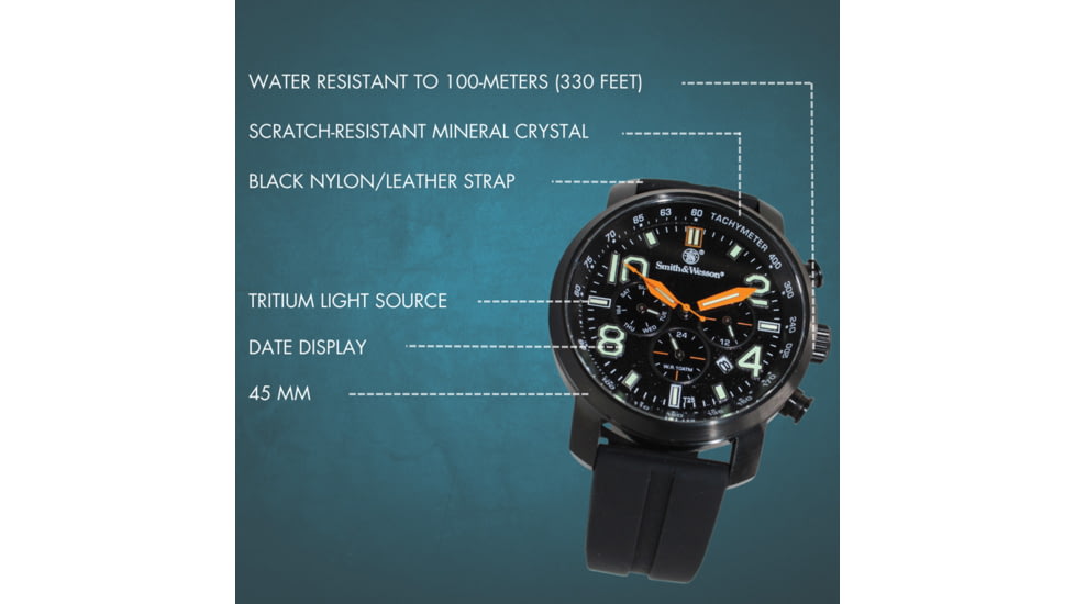 Smith &amp; Wesson Tritium Chronograph Watch