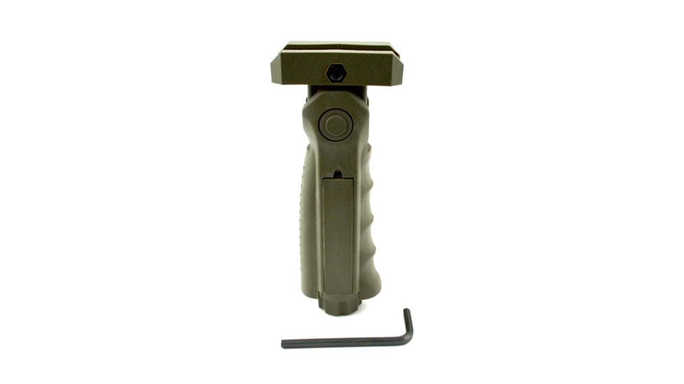 Sniper 5 Positions Tactical Firearm Grip Short Front Holder w/ Compartment, Green GP02-G