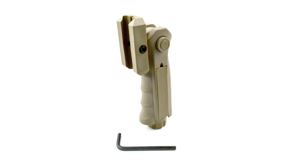 Sniper 5 Positions Tactical Firearm Grip Short Front Holder w/ Compartment, Tan GP02-T