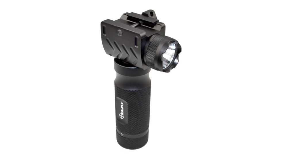 Sniper Aluminum Fixed Foregrip with Integrated 260 Lumens Tac LED Flashlight, Black GPFL01