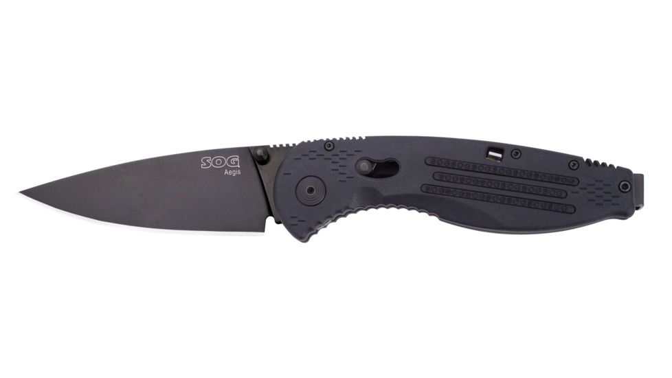 SOG Knives AE-02 Aegis - Black TiNi Folding Knife