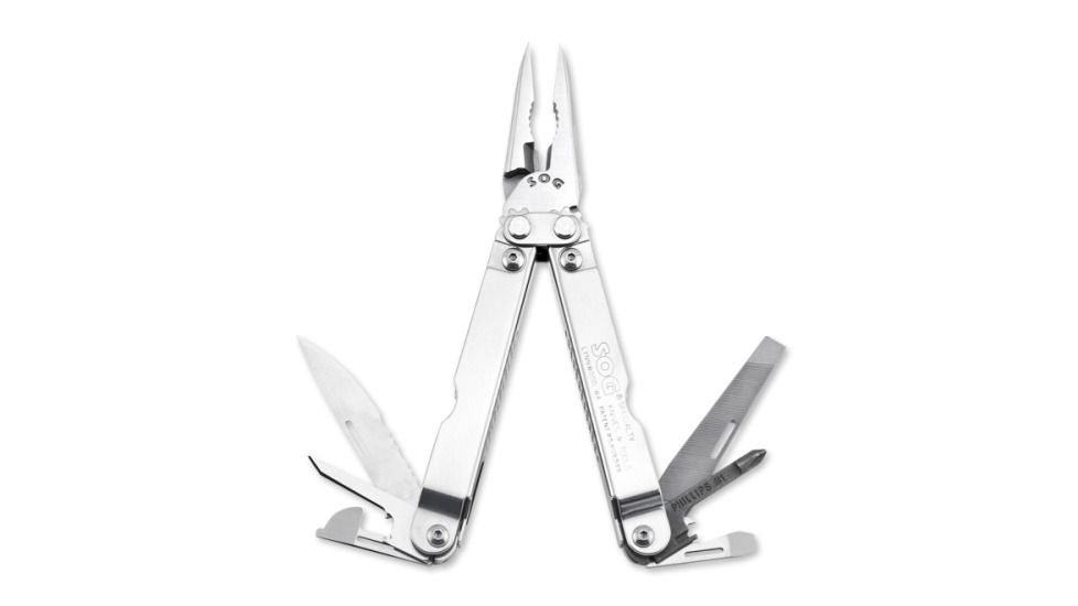 SOG Knives and Tools Pocket PowerPlier Multi-Tool, Leather Sheath S44-L