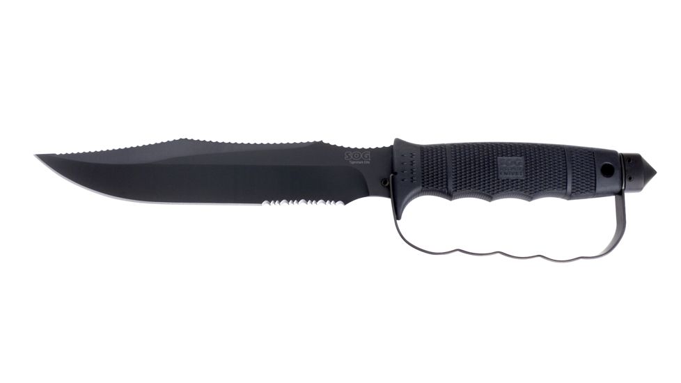 SOG Knives TE02-N Tigershark Elite - Black TiNi Knife