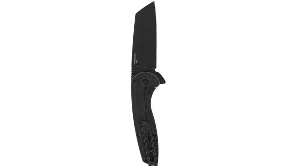 SOG Specialty Knives &amp; Tools Aegis Flk 2.0 Frame Lock 14-41-04-43 Blackwash Stainless Steel Wharncliffe Pocket Knife - SOG-14-41-04-43