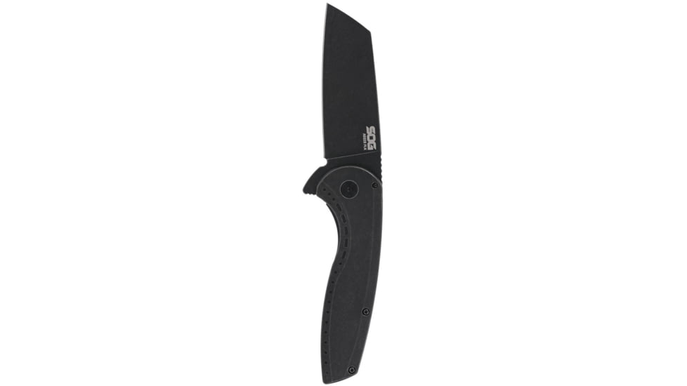 SOG Specialty Knives &amp; Tools Aegis Flk 2.0 Frame Lock 14-41-04-43 Blackwash Stainless Steel Wharncliffe Pocket Knife - SOG-14-41-04-43