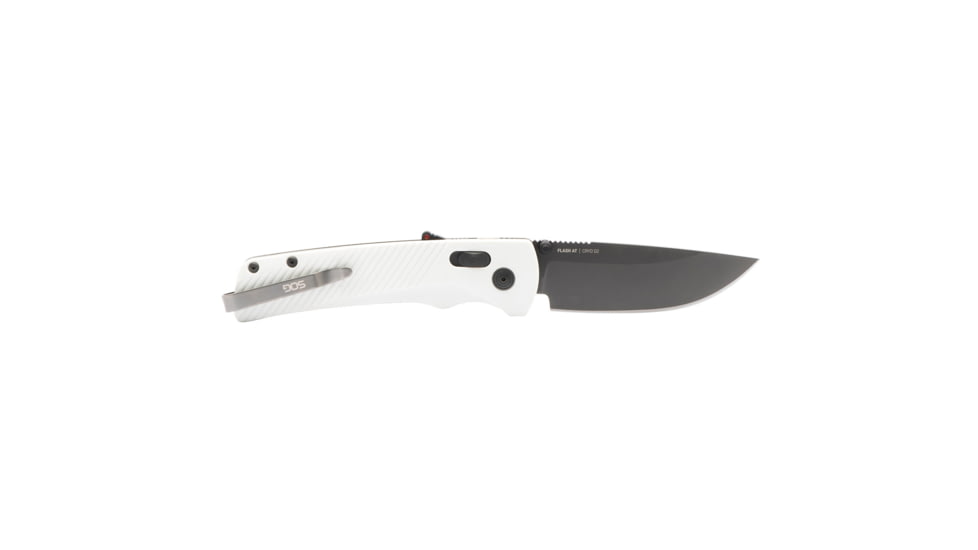 SOG Specialty Knives &amp; Tools Flash At - Concrete Assisted Opening Folding Knife, Cool Gray, 11-18-10-41