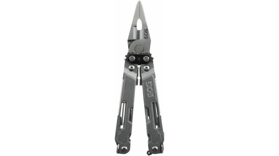 SOG Specialty Knives &amp; Tools PowerAccess Deluxe Multi-Tool, Stainless Steel Blade, Stone Wash Finish, Grey/Grey, SOG-PA2001-CP