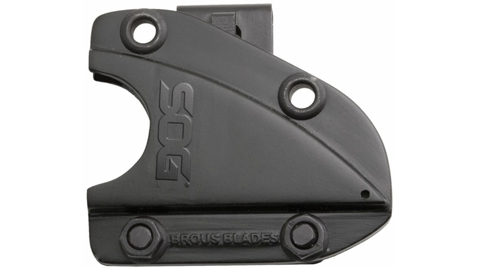 SOG Specialty Knives &amp; Tools Snarl Fixed Blade Knife, 2.3in, 9Cr18MoV Blade, Sheepsfoot, Silver, Silver Handle, Black, SOG-JB01K-CP