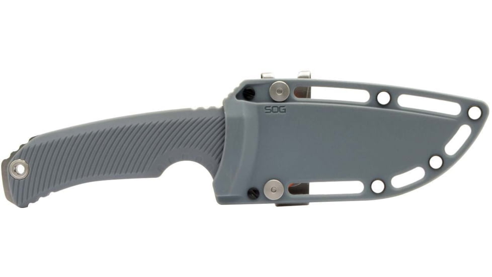 SOG Specialty Knives &amp; Tools TELLUS FX Knife, 4.2in, CRYO 440C Stainless Steel, Full Tang, Fixed Blade, Glass-Reinforced Nylon Handle, Olive Drab, Wolf Gray, 17-06-02-43