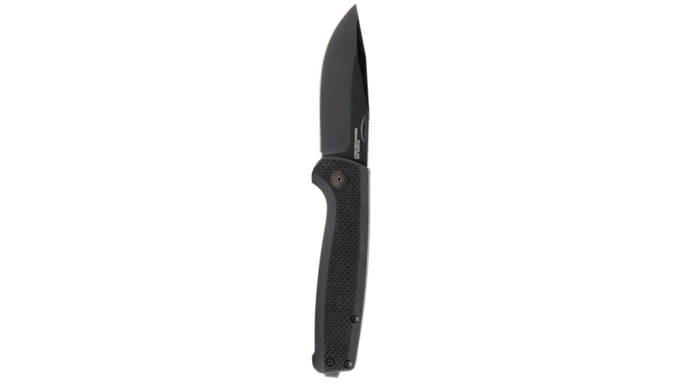 SOG Specialty Knives &amp; Tools Terminus SJ Folding Knives, 2.9in, CRYO D2, Black Clip Point Blade, Black G10 Handle, TM1005-BX