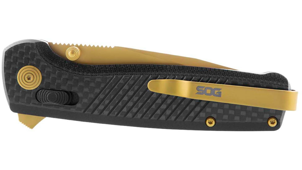 SOG Specialty Knives &amp; Tools Terminus XR LTE, Carbon + Gold, TM1033-BX