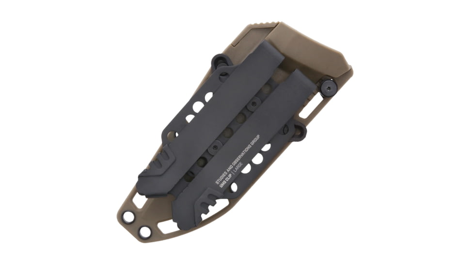 SOG Specialty Knives &amp; Tools Trident Fixed Blade Knife, 4.2in, CRYO 4116, Tanto, FDE, SOG-17-12-06-57