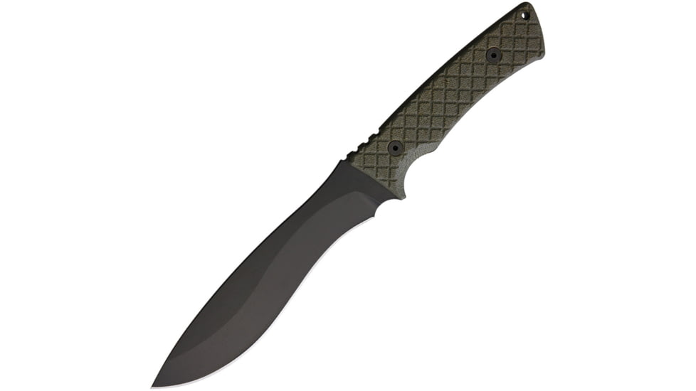 Spartan Blades Machai Fixed Blade Green Knife, 6.63 black powder coated 1095 Cro-Van carbon stee, Green micarta handle, SBSL002BKGR