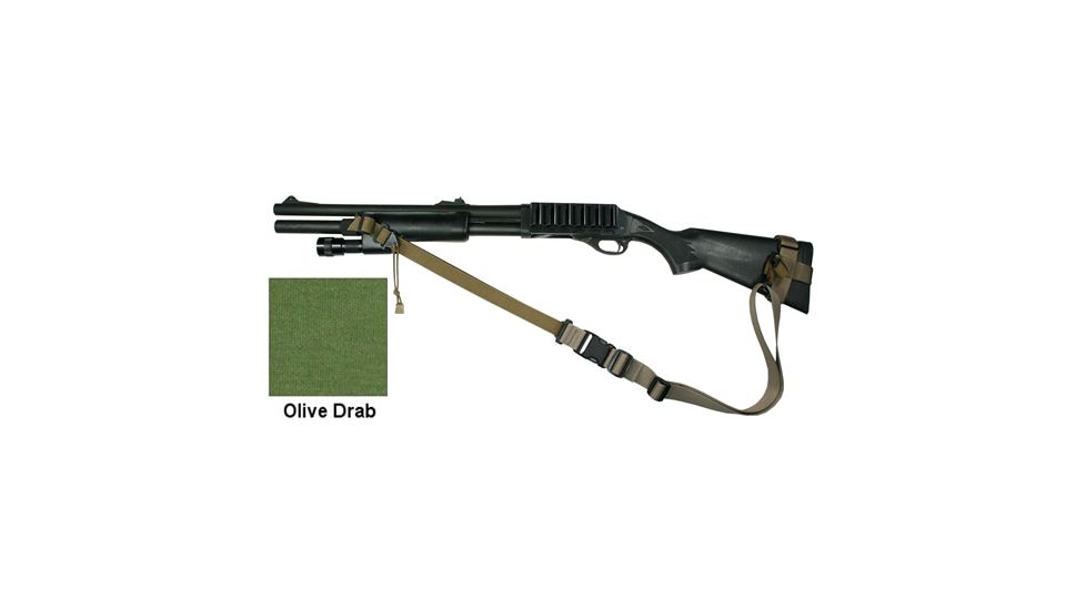 Specter Gear 2 Point Tactical Sling, Remington 870 and 1187 w/ Hogue 12in LOP Stock, Ambidextrous w/ ERB,OD Green 755 OD-ERB