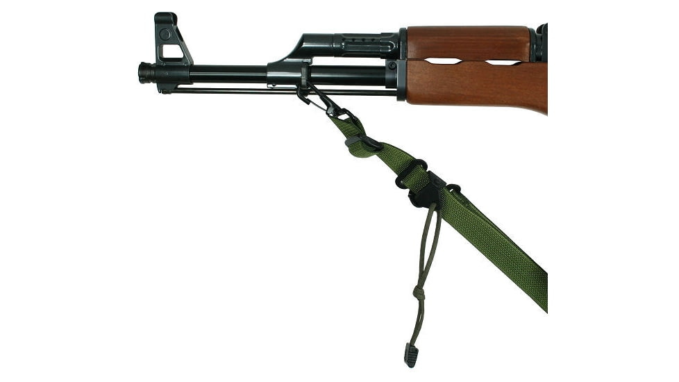 Specter Gear Raider 2 Point Tactical Sling, AK-47 with Small Diameter AK/AKM/Type 56 Fixed Stock, Braided Lanyard, Emergency Release, Coyote Tan, 547 COY-ERB-BL