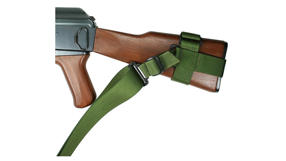 Specter Gear Raider 2 Point Tactical Sling, AK-47 with Small Diameter AK/AKM/Type 56 Fixed Stock, Braided Lanyard, Emergency Release, Coyote Tan, 547 COY-ERB-BL