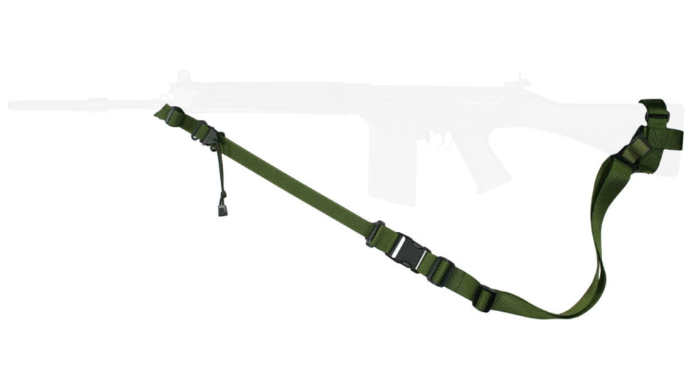 Specter Gear Raider 2 Point Tactical Sling, FN FAL, standard fixed stock, Braided Lanyard, Emergency Release, Coyote Tan, 546 COY-ERB-BL