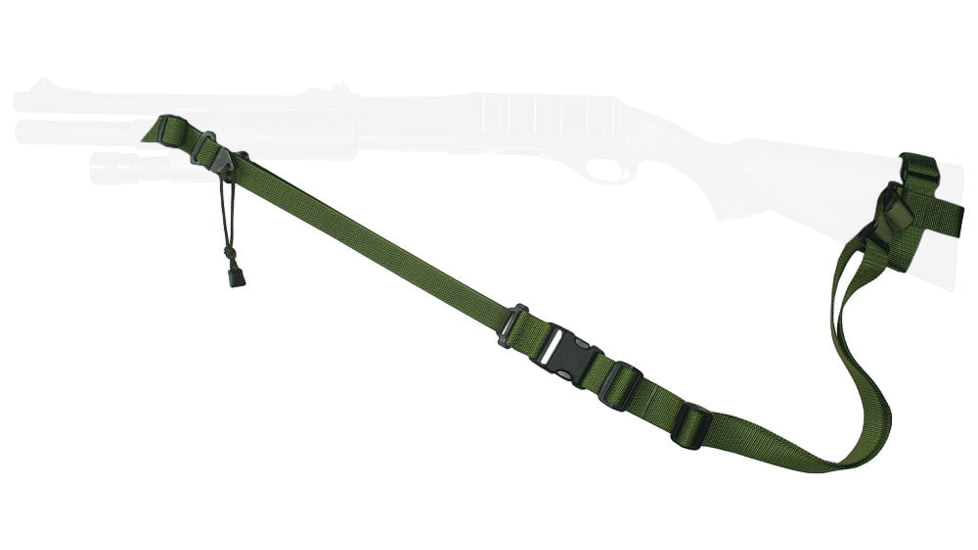 Specter Gear Raider 2 Point Tactical Sling, Remington 870 &amp; 11/87, standard fixed stock, Braided Lanyard, Emergency Release, Olive Drab Green, 538 OD-ERB-BL