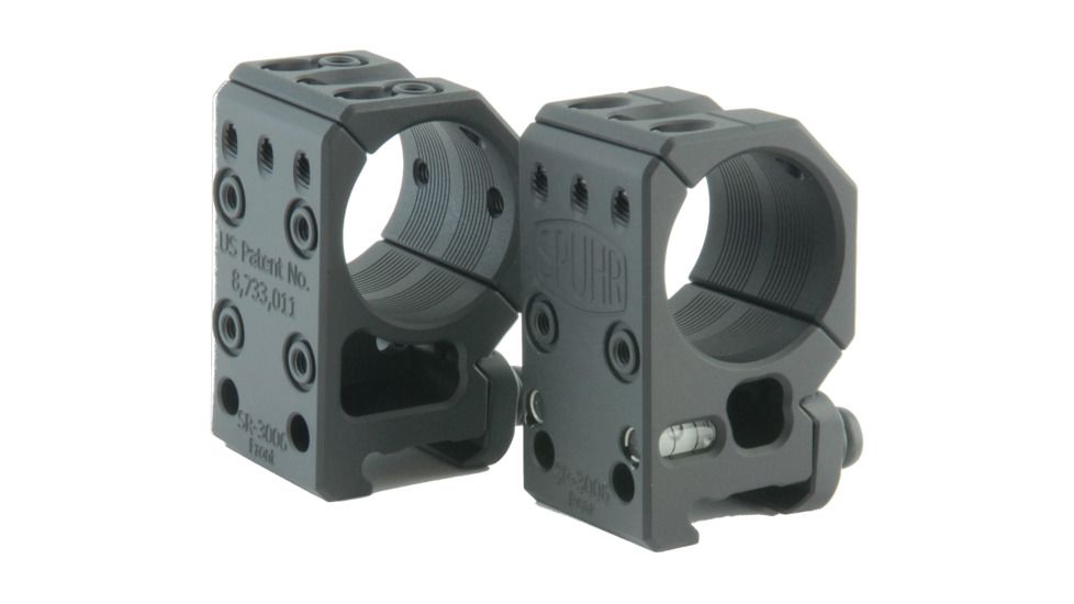 Spuhr 30mm H34mm Separated Rings Rifle Scope Mount for Picatinny Rail, Black, SR-3006