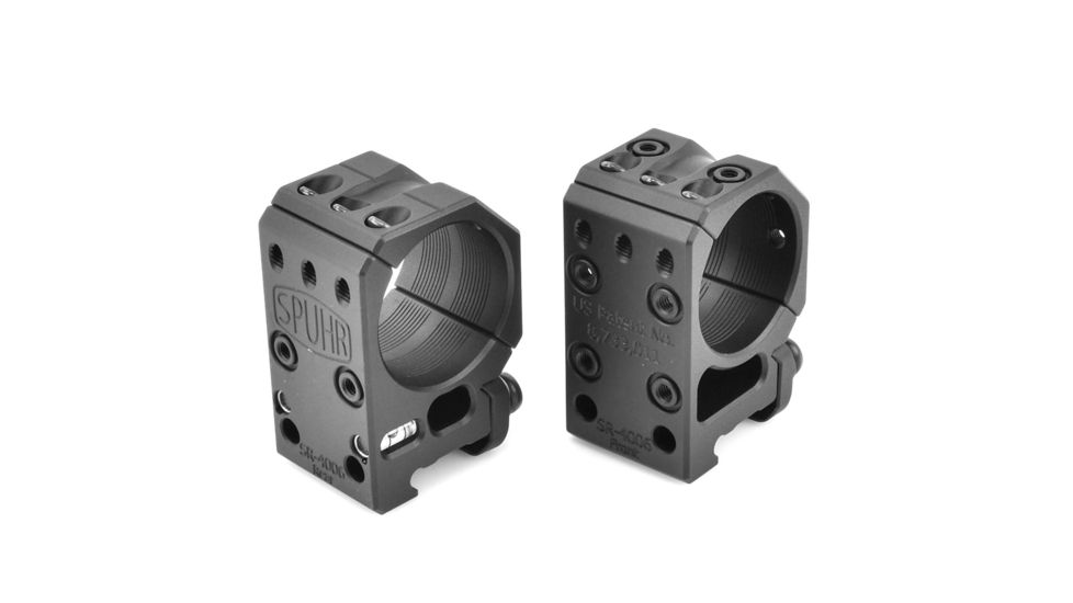 Spuhr 34mm H34mm Separated Rings Rifle Scope Mount for Picatinny Rail, Black, SR-4006