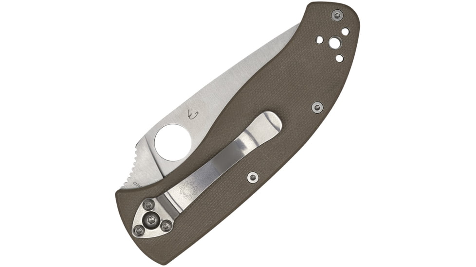 Spyderco Tenacious Folding Knife, 3.35in, CPM-M4, Leaf Blade, G-10, Brown Handle, C122GBNM4P