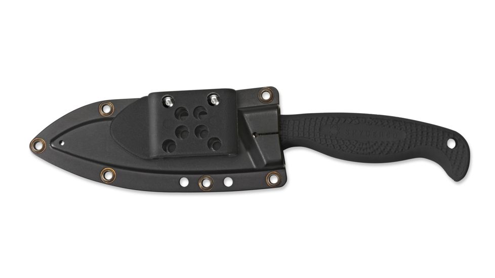 Spyderco Aqua Salt Black Blade Plain Edge Knife FB23PBBK