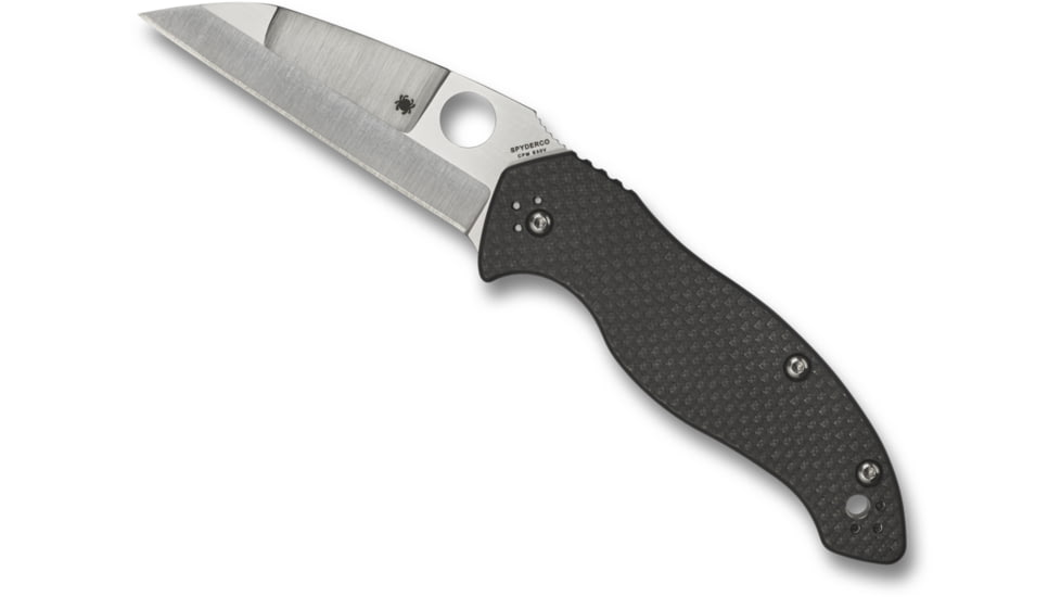 Spyderco Canis Folding Knife, 3.36in, CPM S30V Steel, Wharncliffe Blade, G10 Laminate/ Carbon Fiber Handle, Designed by Kelly McCann, Carbon Fiber, C248CFP