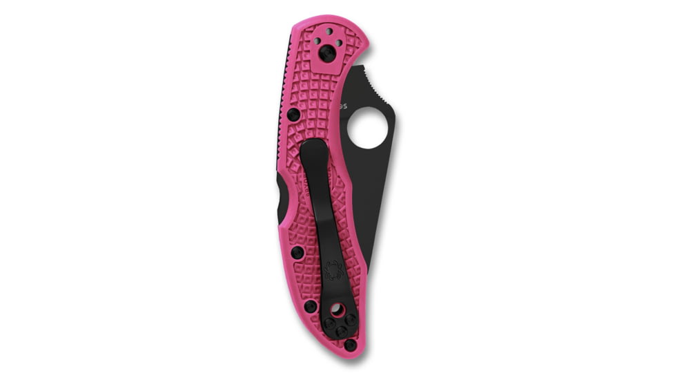 Spyderco Delica 4 Flat Ground Pink, CPM S30V Steel, Black Blade PlainEdge, Pink, C11FPPNS30VBK