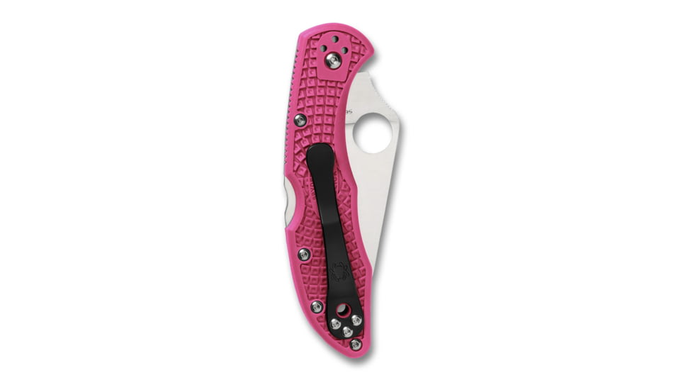 Spyderco Delica 4 Flat Ground Pink, CPM S30V Steel, PlainEdge, Pink, C11FPPNS30V