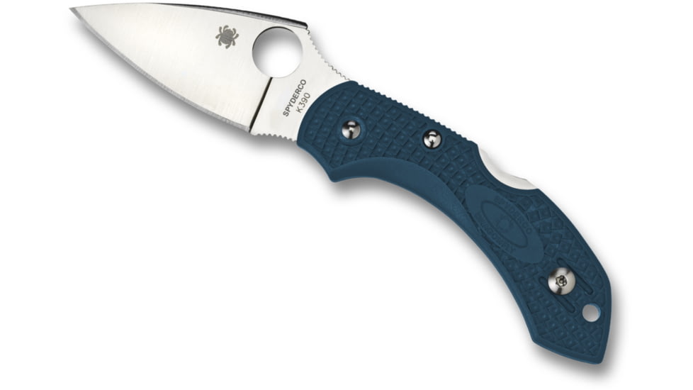 Spyderco Dragonfly 2 Folding Knife, 2.29in, K390 Steel, Leaf Blade, FRN Blue Handle, C28FP2K390