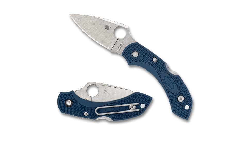 Spyderco Dragonfly 2 Folding Knives, 2.28in, CPM SPY27, FRN, Satin, Blue, 716104000364