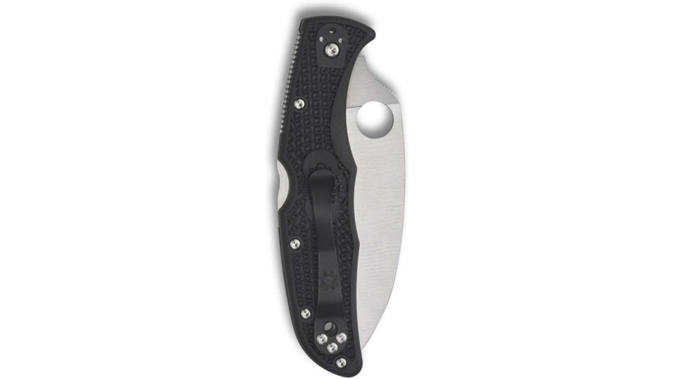Spyderco Endura 4 Folding Knife, 3.8in, VG-10, Flat Ground Wharncliffe Plainedge, FRN Black Handle, C10FPWCBK