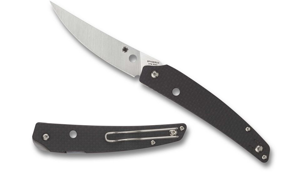 Spyderco Ikuchi Folding Knife,Satin Blade, Carbon Fiber, C242CFP