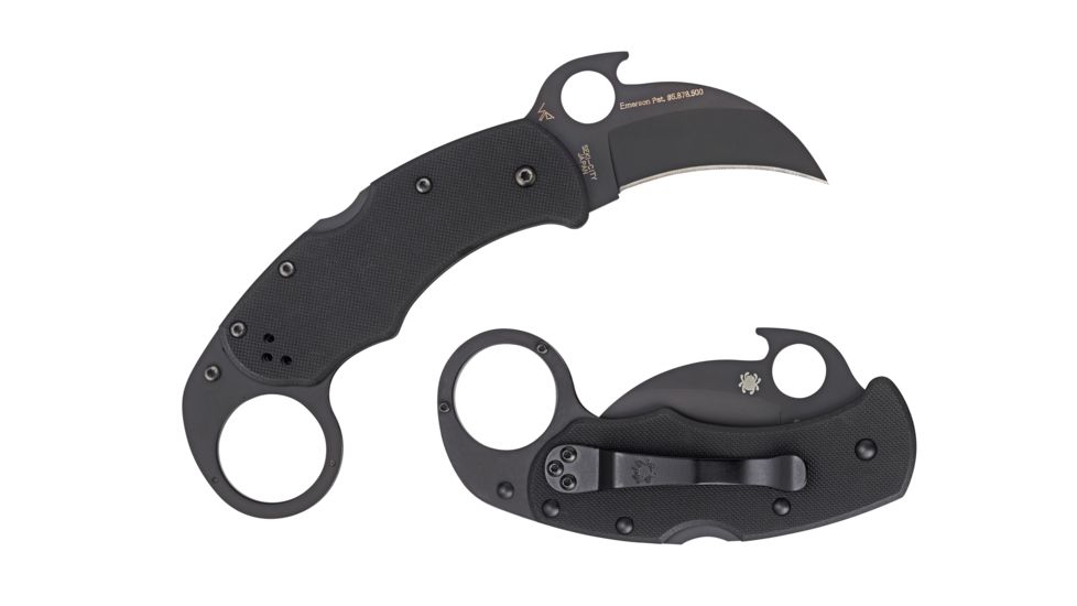 Spyderco Karahawk Folding Knife, Black, C170GBBKP