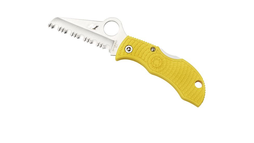 Spyderco Manbug Salt Folding Knife, Yellow, MYLS