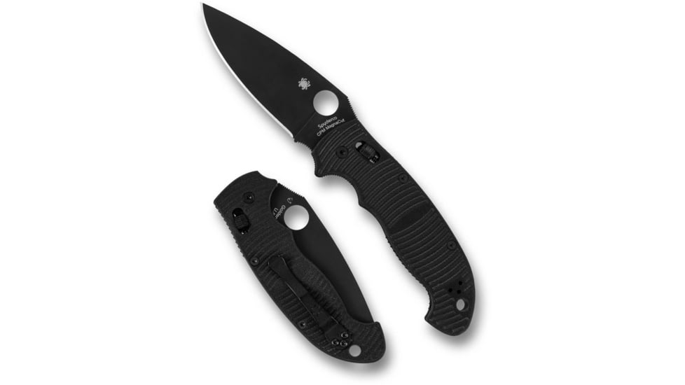 Spyderco Manix 2 XL Salt Folding Knife, DLC Finish, 3.85 in, CPM MagnaCut, Drop Point Blade, G10, Black Handle, C95GMCBKP2