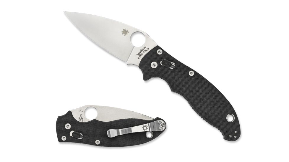 Spyderco Manix2 Black G-10 Handle FE Blade Fold Knife C101GP2