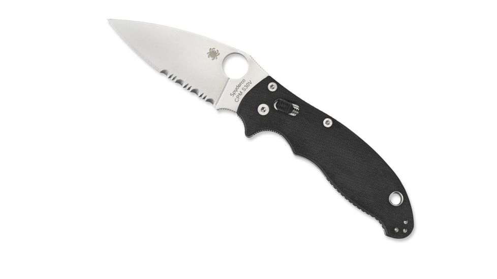 Spyderco Manix2 Black G-10 Handle PS Blade Fold Knife C101GPS2