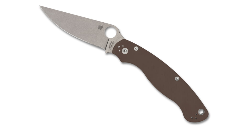 Spyderco Military 2 Folding Knife, 4.02 in, CPM 15V, Brown, G10, C36GPBN15V2