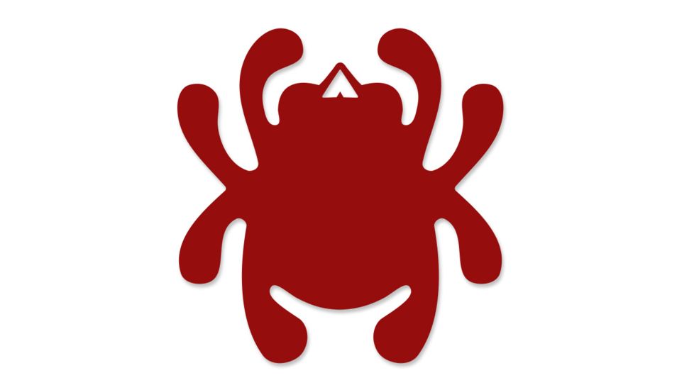 Spyderco Mirror Decal Bug - Red, Red STK3