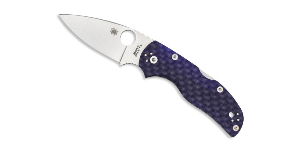 Spyderco Native 5 Folding Knife, 2.95in, CPM S110V Steel, Drop Point Blade, G-10, Dark Blue Handle, C41GPDBL5
